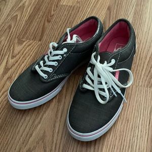 Vans Gray Laceup Platforms Size 6